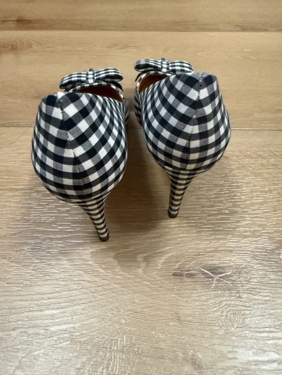 J crew Classic Black & White Gingham Pointed-Toe Pumps - Picture 4 of 5